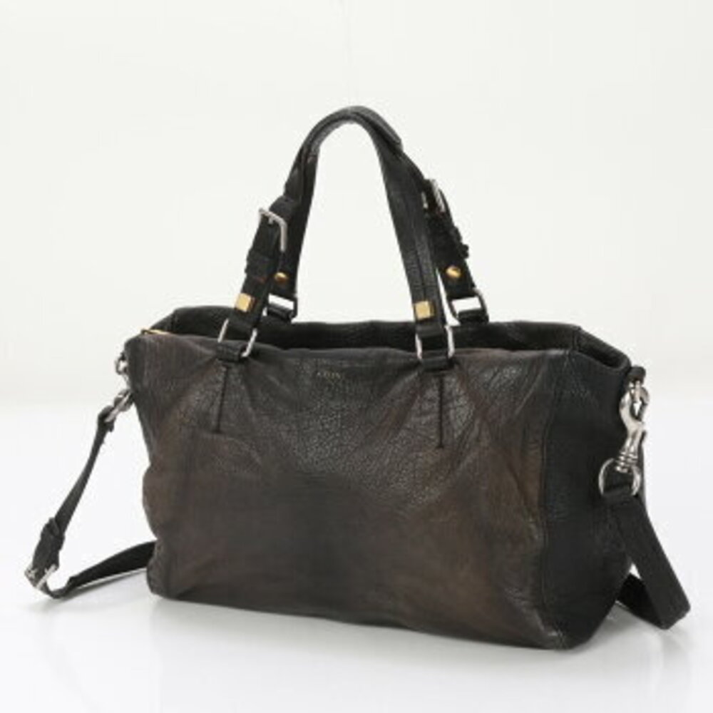 Celine Handbag Black Leather ERE Bag Crossbody Shoulder Tote